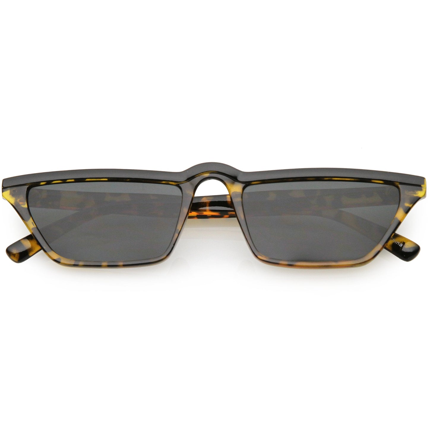 Low Temple Color Top Cat Eye Sunglasses