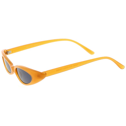 Trendy Pastel Thin Oval Sunglasses