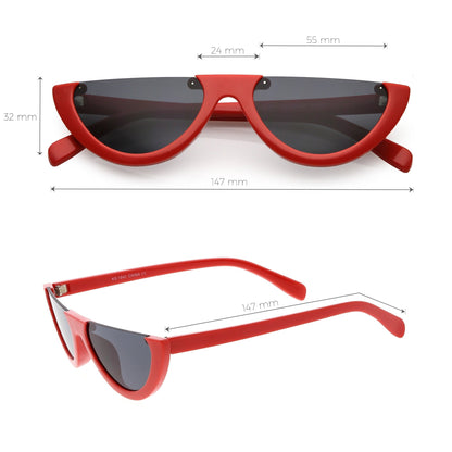 Flat Top Moon Shape Sunglasses