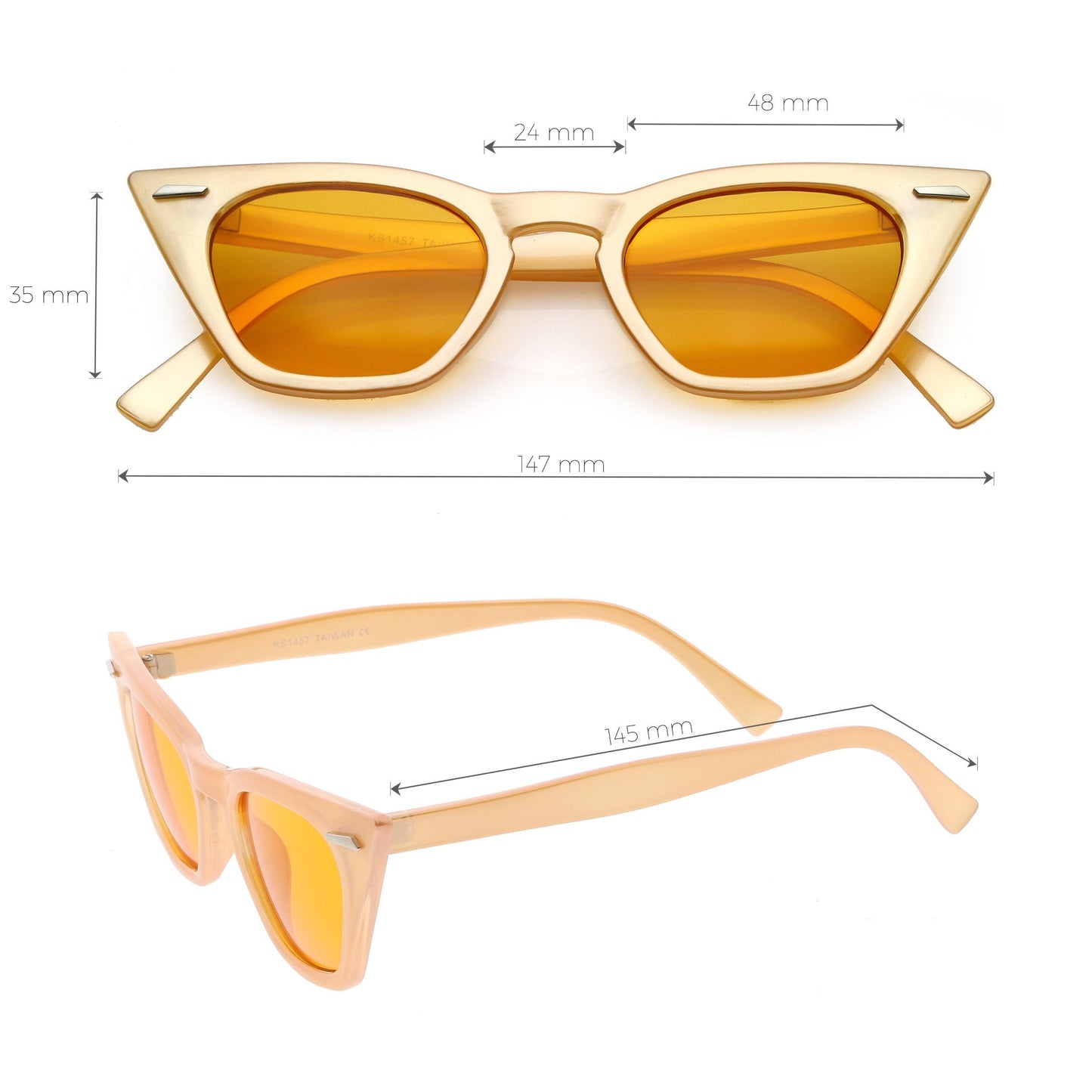 Color Tone Sassy Cat Eye Sunglasses