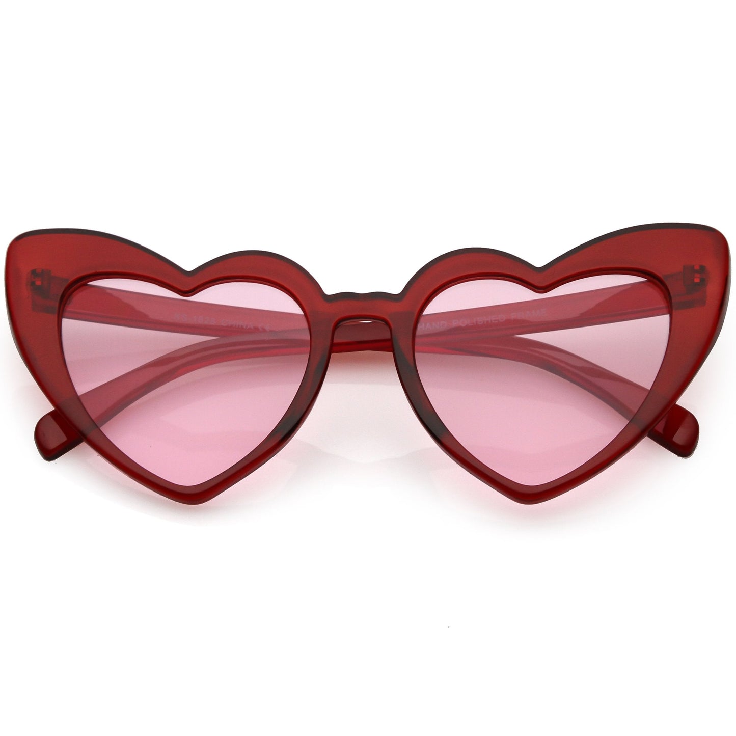 Women's Oversize Translucent Cat Eye Heart Shape Sunglasses C577
