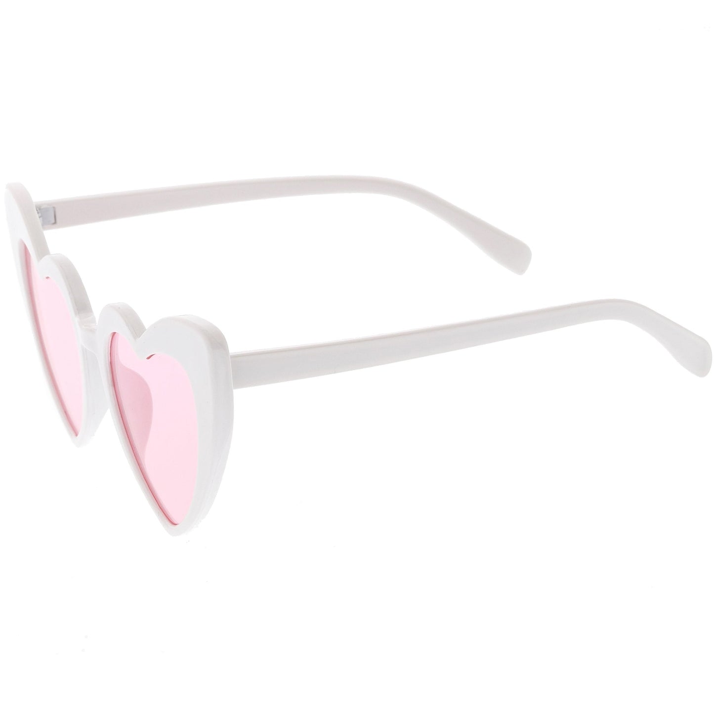 Women's Oversize Translucent Cat Eye Heart Shape Sunglasses C577