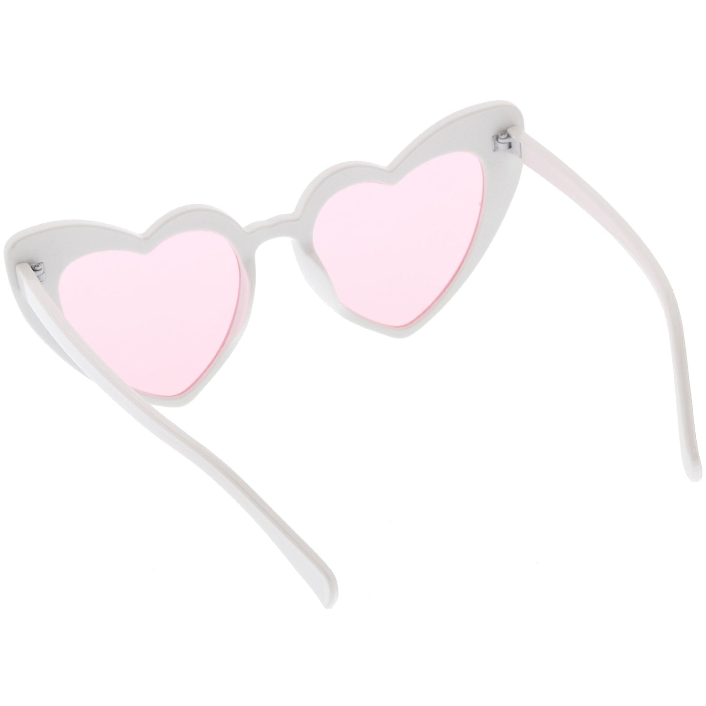 Women's Oversize Translucent Cat Eye Heart Shape Sunglasses C577