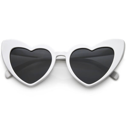 Women's Oversize Translucent Cat Eye Heart Shape Sunglasses C577