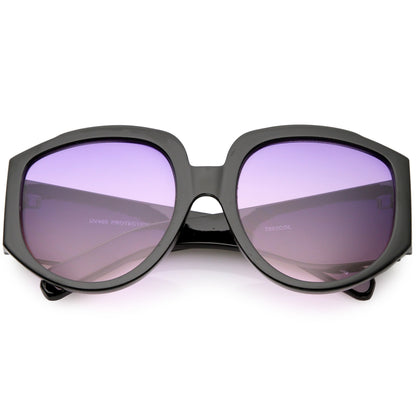 Women's Oversize Geometric Gradient Color Tone Sunglasses C620