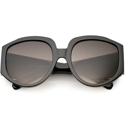 Women's Oversize Geometric Gradient Color Tone Sunglasses C620