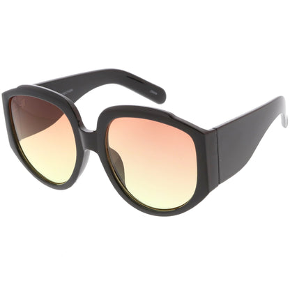 Women's Oversize Geometric Gradient Color Tone Sunglasses C620