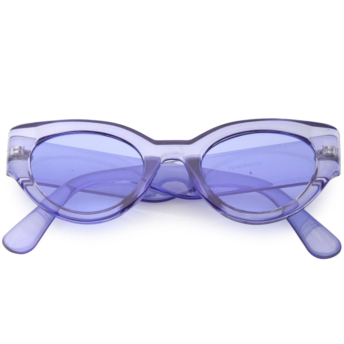 Retro Bold Translucent Color Tone Sunglasses