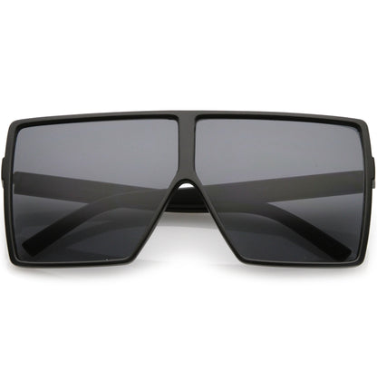 Oversize Retro Modern Futuristic Square Aviator Sunglasses C475