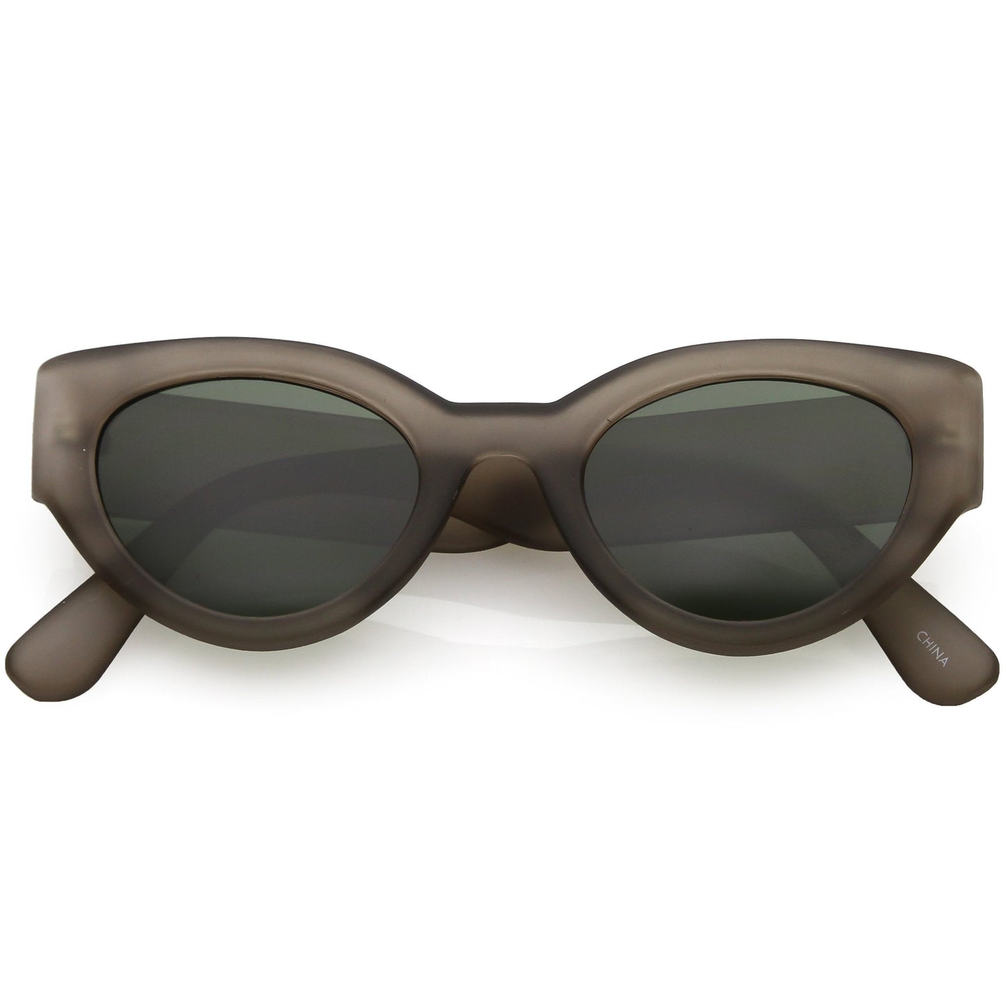 Bold Wide Frame Oval Sunglasses