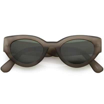 Bold Wide Frame Oval Sunglasses