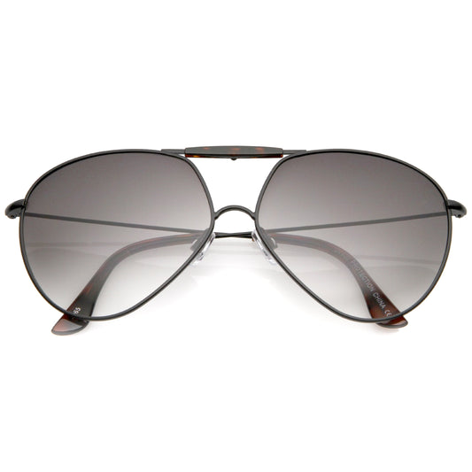 Modern Oversize Geometric Tear Drop Metal Aviator Sunglasses A734