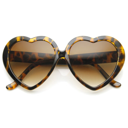 Cute Womens Lolita Sweet Heart Shape Sunglasses 8182