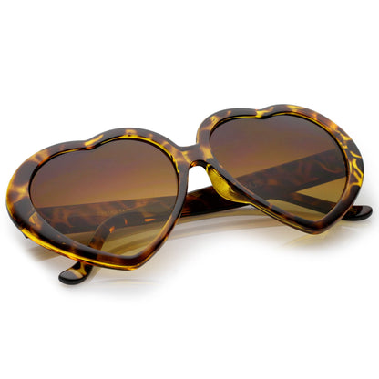 Cute Womens Lolita Sweet Heart Shape Sunglasses 8182