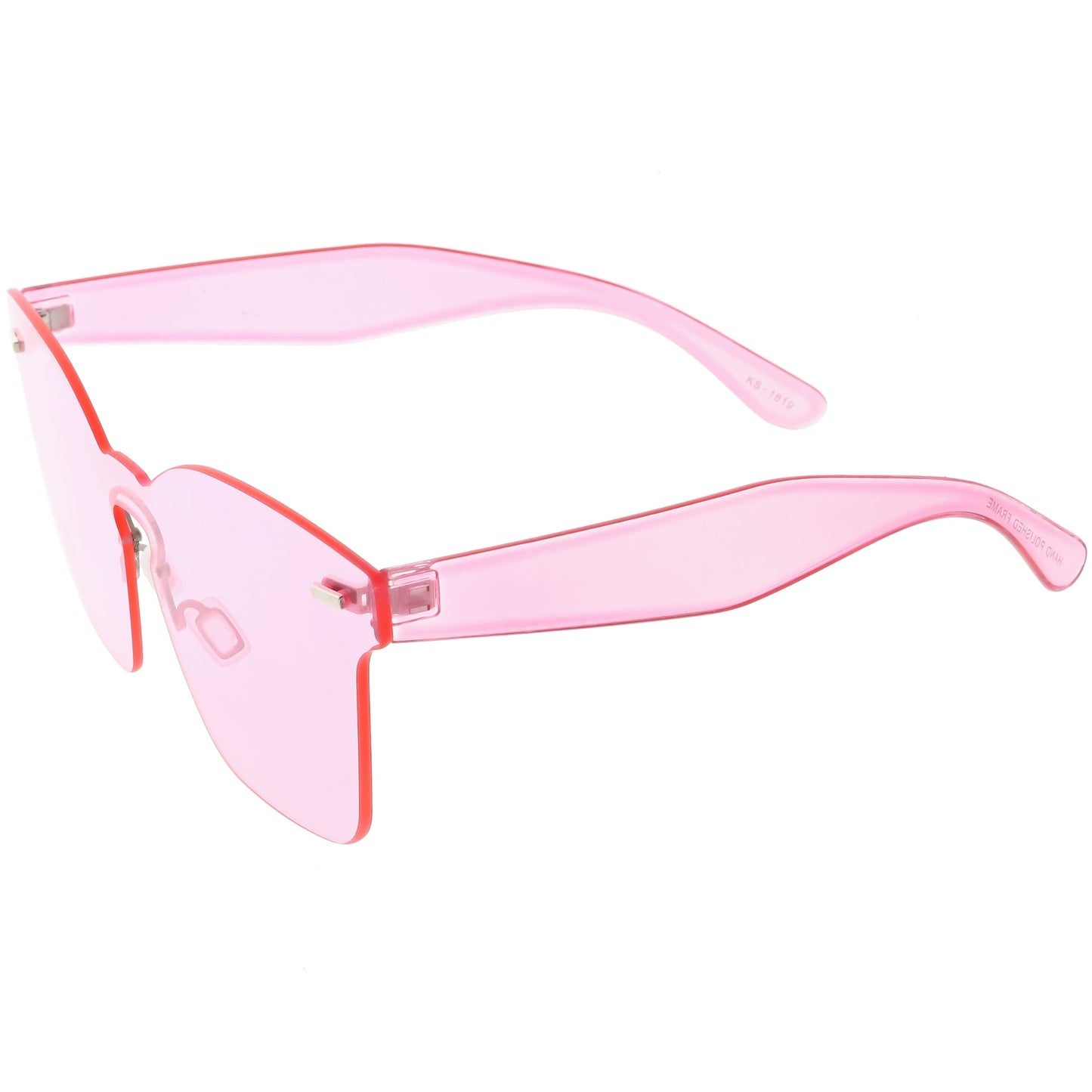 Oversize Retro Modern Mono Futuristic Color Tone Lens Horn Rimmed Sunglasses C505