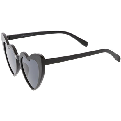 Women's Oversize Translucent Cat Eye Heart Shape Sunglasses C577