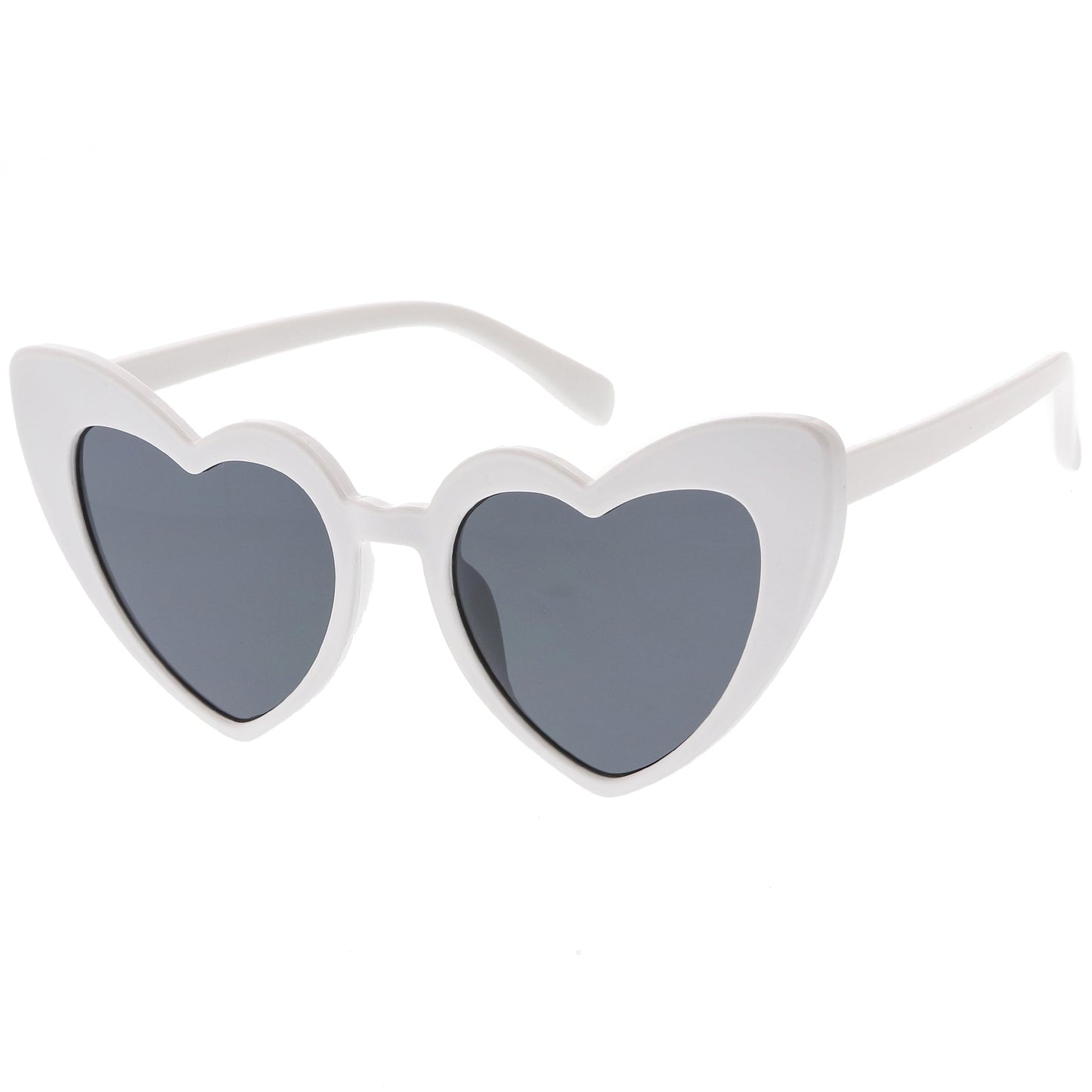 Women's Oversize Translucent Cat Eye Heart Shape Sunglasses C577