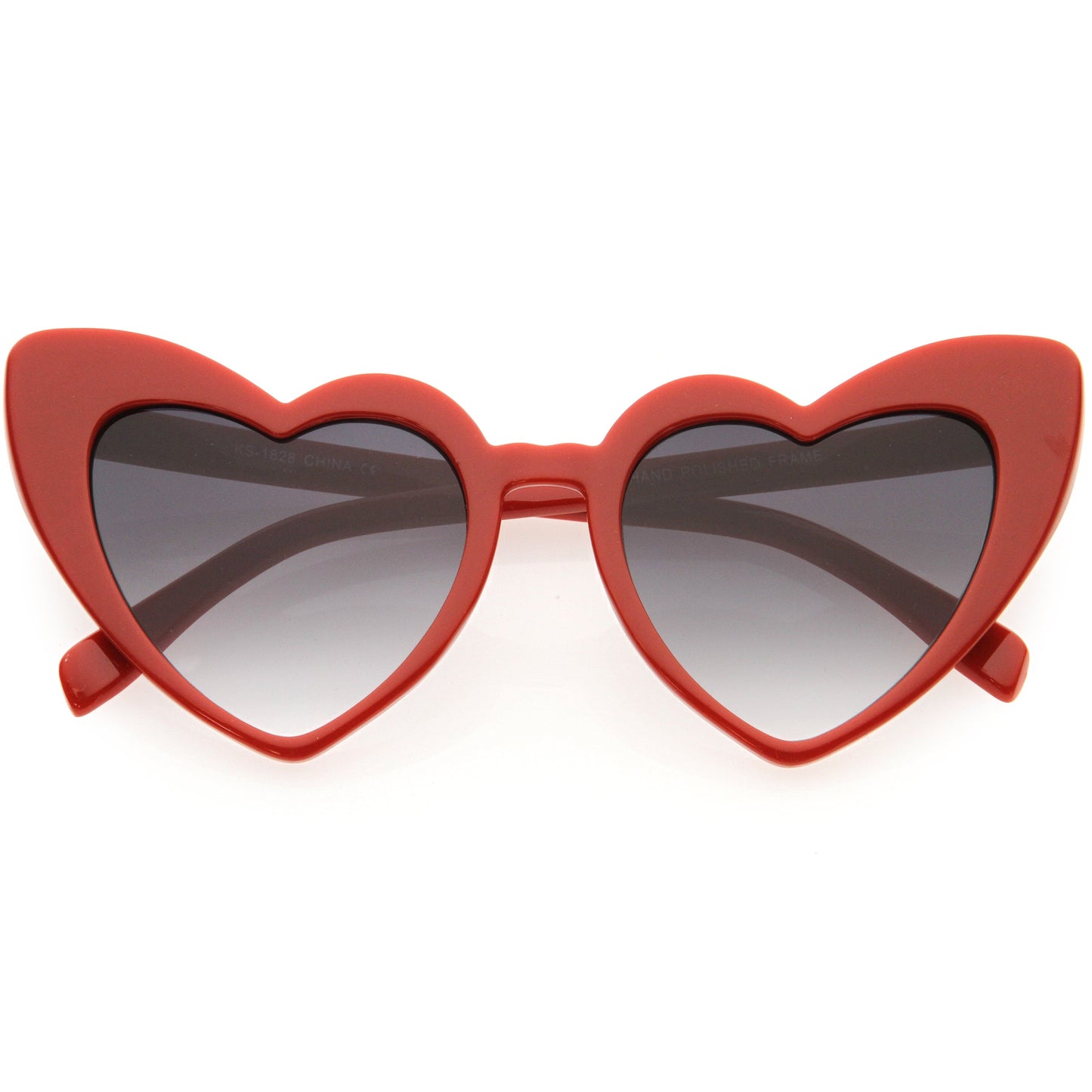 Women's Oversize Translucent Cat Eye Heart Shape Sunglasses C577