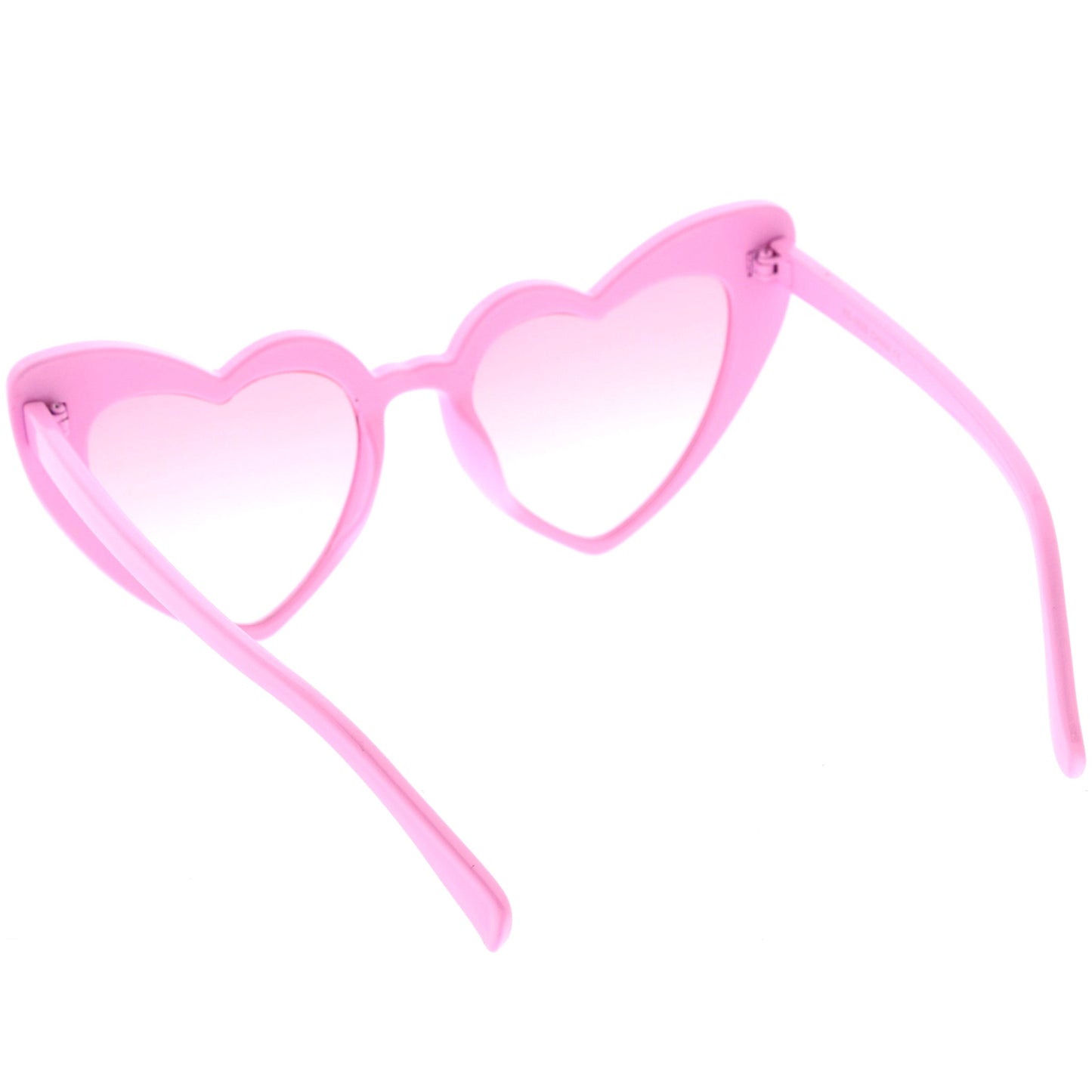 Women's Oversize Translucent Cat Eye Heart Shape Sunglasses C577