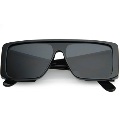 Oversize Retro Modern Square Side Window Shield Sunglasses C963