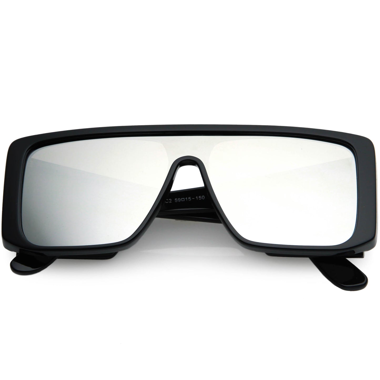 Oversize Retro Modern Square Side Window Shield Sunglasses C963