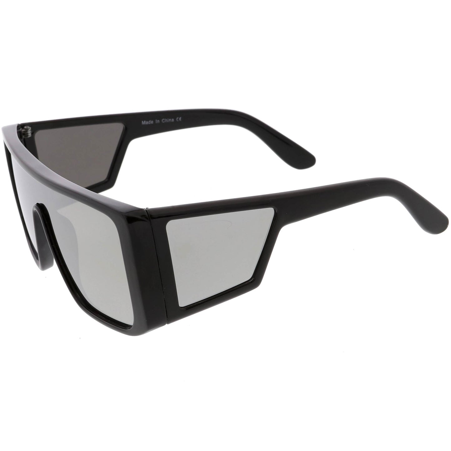 Oversize Retro Modern Square Side Window Shield Sunglasses C963