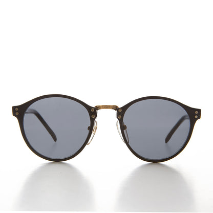 Classic Round Pantos Vintage Sunglass with Metal Bridge - Luca
