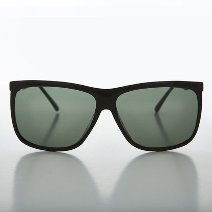 Square Block Oversized Unisex Vintage Horn Rim Sunglass - Tate