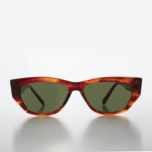 Chunky Mod Street Style Vintage Sunglass with Gold Bling - Val