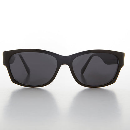 Sporty Vintage Wrap Style Sunglass with Wide Temples - Wiley