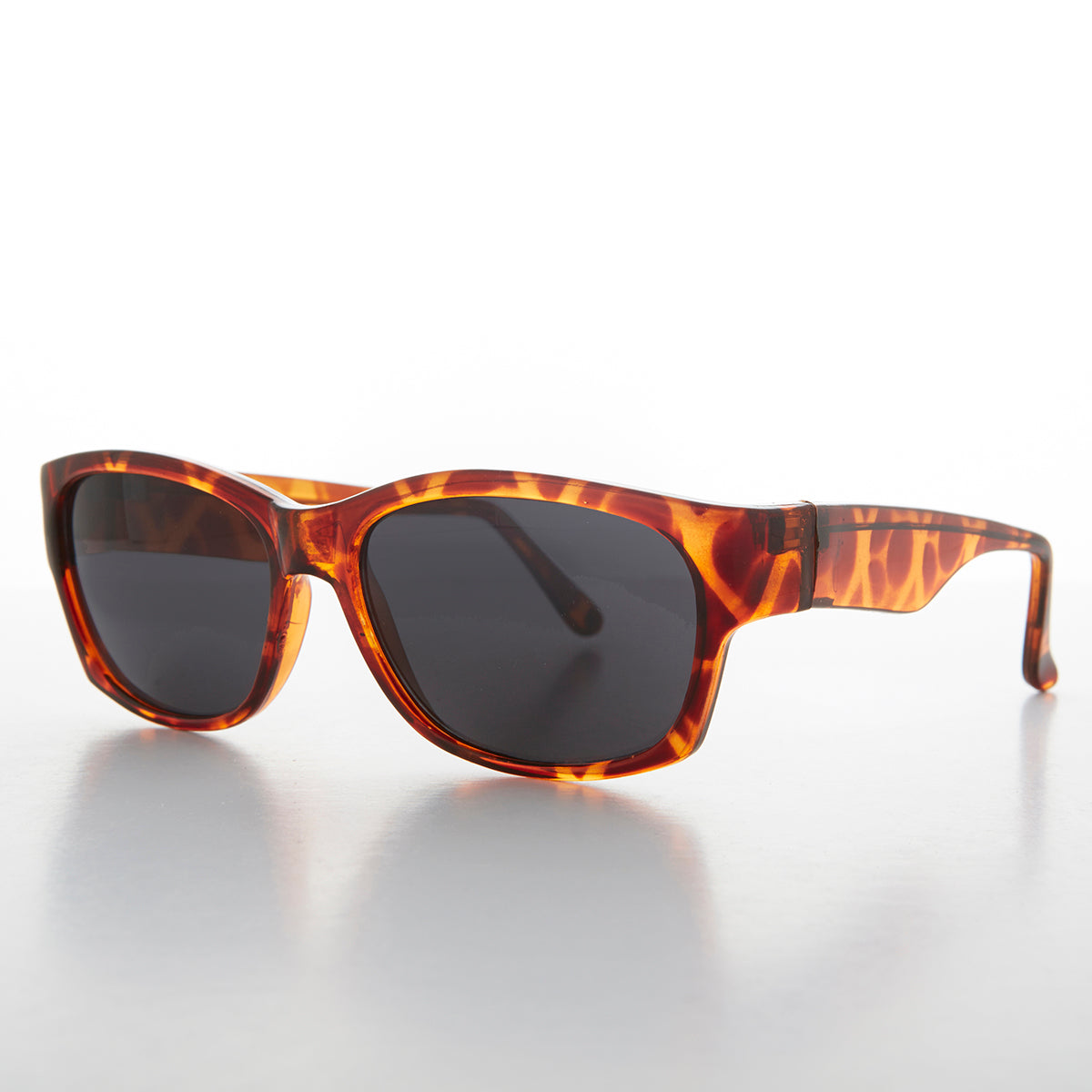 Sporty Vintage Wrap Style Sunglass with Wide Temples - Wiley