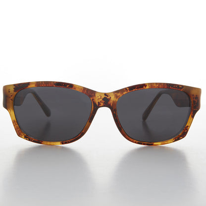 Sporty Vintage Wrap Style Sunglass with Wide Temples - Wiley